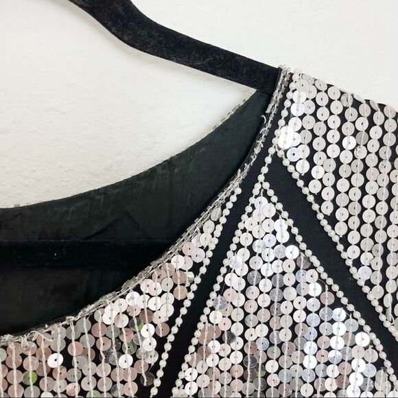 Vintage 80's Silk & Sequins Blouse - Picture 6 of 7